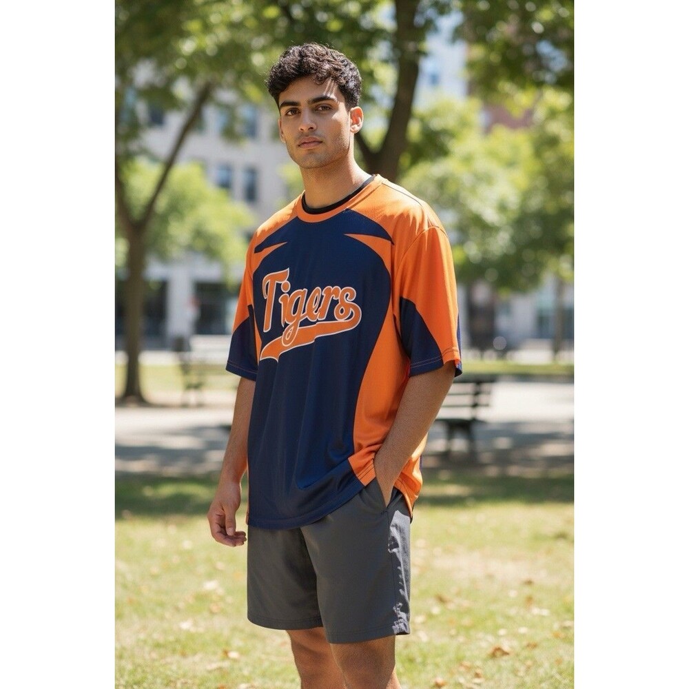 High-5 Sportwear Detroit Tigers Men’s Jersey Pullover Performance Baseball Shirt